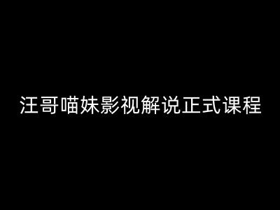 汪哥影视解说正式课程：剪映/PR教学/视解说剪辑5大黄金法则/全流程剪辑7把利器等等-博库