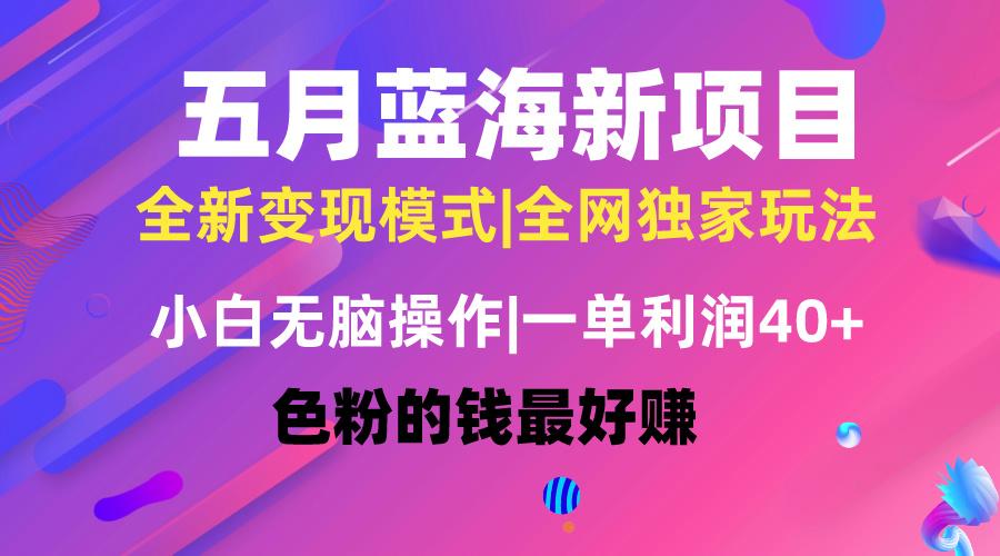 五月蓝海项目全新玩法，小白无脑操作，一天几分钟，矩阵操作，月入4万+-博库