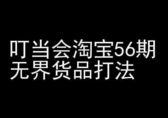 叮当会淘宝56期：无界货品打法-淘宝开店教程-博库