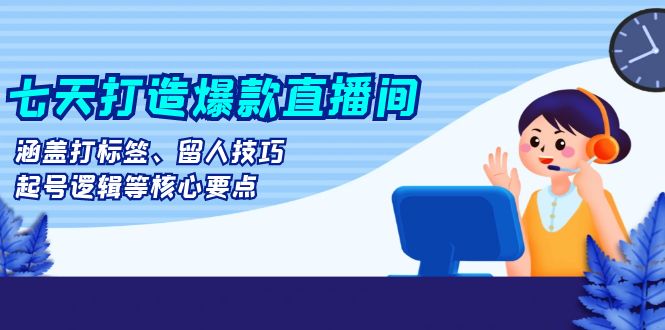 七天打造爆款直播间：涵盖打标签、留人技巧、起号逻辑等核心要点-博库