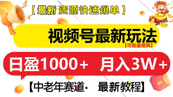 视频号最新玩法 中老年赛道 月入3W+-博库