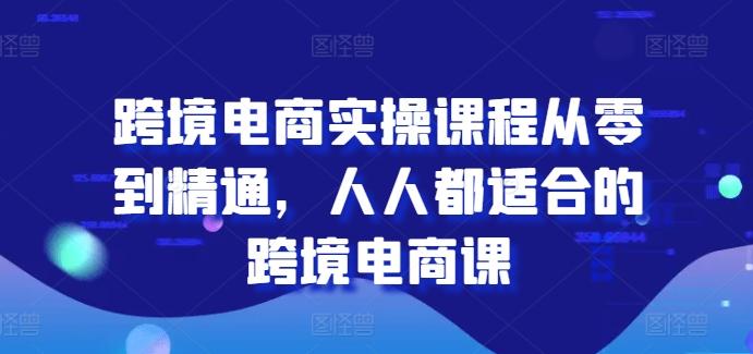 跨境电商实操课程从零到精通，人人都适合的跨境电商课-博库