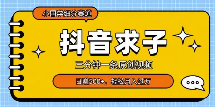 小国学细分赛道，三分钟一条原创视频，日赚500+，可矩阵复制-博库