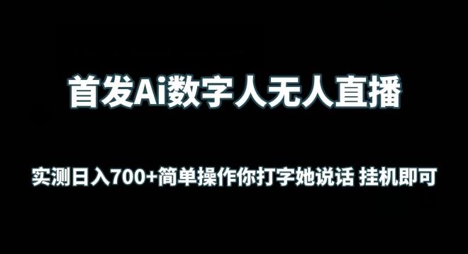 首发Ai数字人无人直播，实测日入700+无脑操作 你打字她说话挂机即可【揭秘】-博库