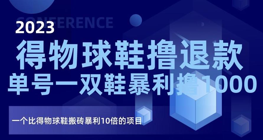 2023得物球鞋撸退款，单号一双鞋暴利撸1000，一个比得物球鞋搬砖暴利10倍的项目【揭秘】-博库