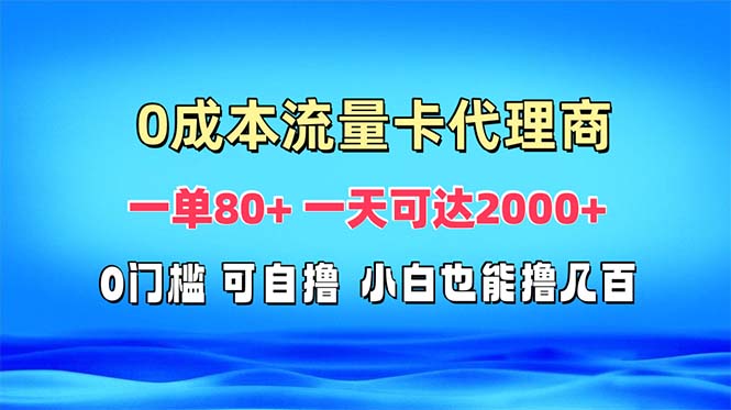 免费流量卡代理一单80+ 一天可达2000+-博库