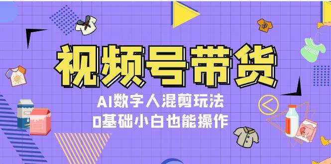 视频号带货，AI数字人混剪玩法，0基础小白也能操作-博库