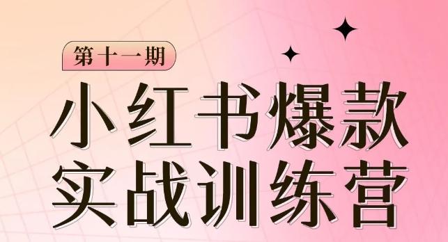 小红书博主爆款训练营第11期，手把手教你从0-1做小红书，从定位到起号到变现-博库