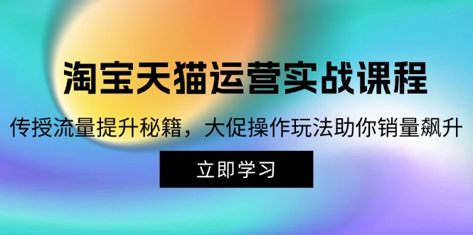 淘宝&天猫运营实战课程，传授流量提升秘籍，大促操作玩法助你销量飙升-博库