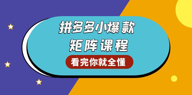 拼多多爆款矩阵课程：教你测出店铺爆款，优化销量，提升GMV，打造爆款群-博库