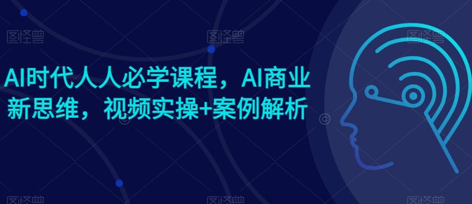 AI时代人人必学课程，AI商业新思维，视频实操+案例解析【赠AI商业爆款案例】-博库