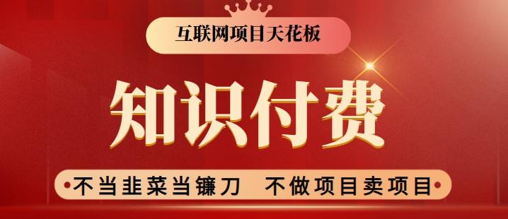 2024互联网项目天花板，新手小白也可以通过知识付费月入10W，实现财富自由【揭秘】-博库