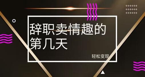 冷门赛道，辞职卖情趣的第几天，超暴力项目-博库