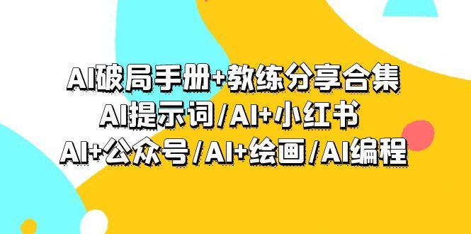 (9351期)AI破局手册+教练分享合集：AI提示词/AI+小红书 /AI+公众号/AI+绘画/AI编程-博库