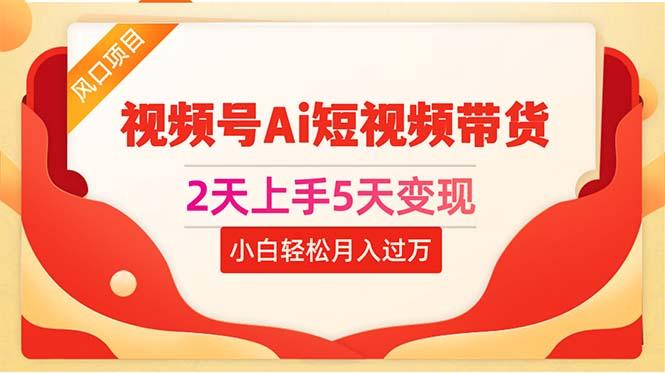 2天上手5天变现视频号Ai短视频带货0粉丝0基础小白轻松月入过万-博库