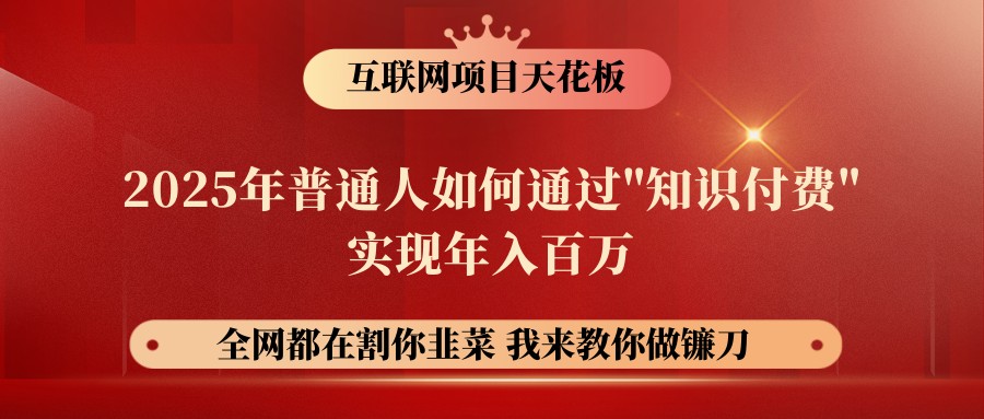 网创项目终点站-镰刀训练营超级IP合伙人，25年普通人如何通过“知识付费”年入百万-博库