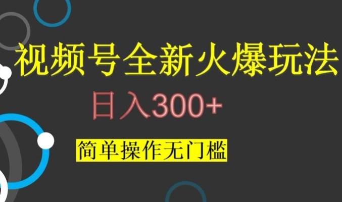 视频号最新爆火玩法，日入300+，简单操作无门槛【揭秘】-博库