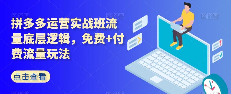 拼多多运营实战班流量底层逻辑，免费+付费流量玩法-博库