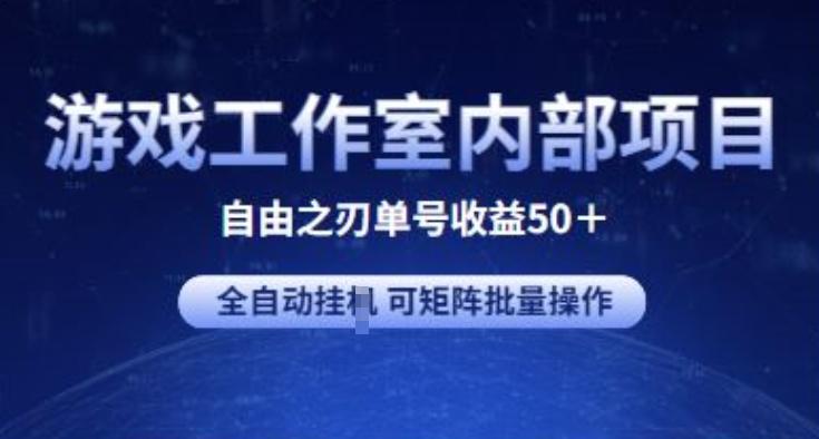 游戏工作室内部项目 自由之刃2 单号收益50+ 全自动挂JI 可矩阵批量操作【揭秘】-博库