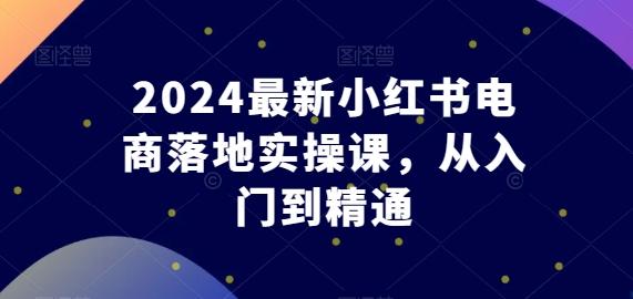 2024最新小红书电商落地实操课，从入门到精通-博库