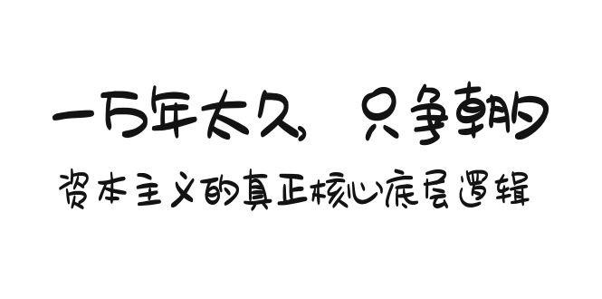 某付费文章《一万年太久，只争朝夕：资本主义的真正核心底层逻辑》-博库