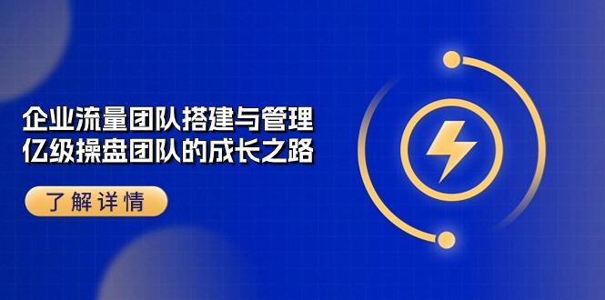 企业 流量团队-搭建与管理，亿级 操盘团队的成长之路(28节课-博库