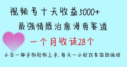 十天收益5000+，多平台捞金，视频号情感治愈漫剪，一个月收徒28个，小白一部手机轻松上手【揭秘】-博库