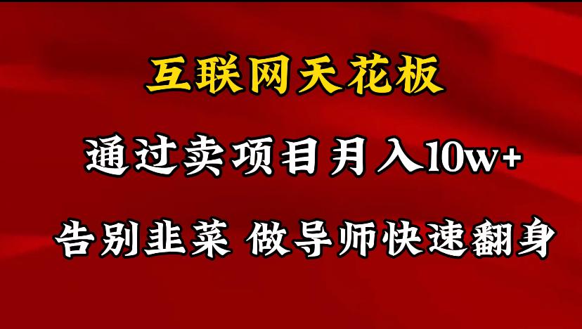 导师训练营互联网的天花板，让你告别韭菜，通过卖项目月入10w+，一定要…-博库