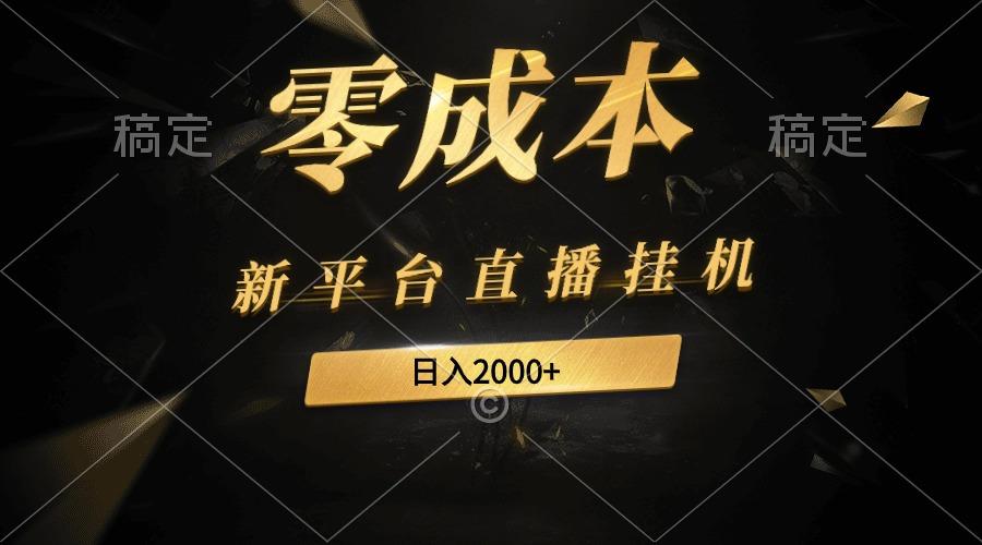 (9841期)新平台直播挂机最新玩法，0成本，不违规，日入2000+-博库