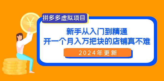 (9744期)拼多多虚拟项目：入门到精通，开一个月入万把块的店铺 真不难(24年更新)-博库