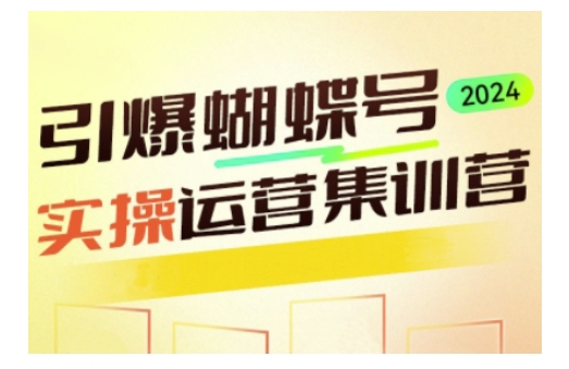 引爆蝴蝶号实操运营，助力你深度掌握蝴蝶号运营，实现高效实操，开启流量变现之路-博库