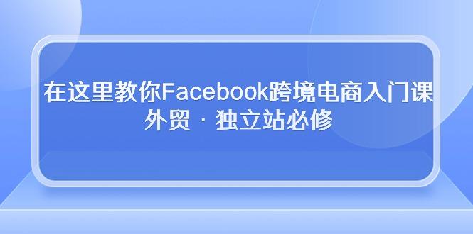 在这里教你Facebook跨境电商入门课，外贸·独立站必修-博库