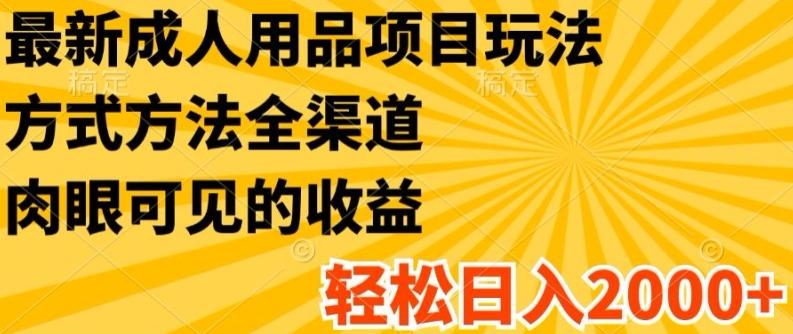 最新成人用品项目玩法，方式方法全渠道，轻松日入2K+【揭秘】-博库