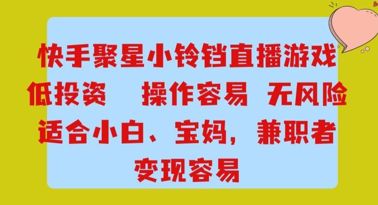 快手小铃铛游戏项目，低投入零风险，操作简单变现快-博库