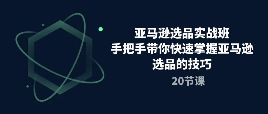 亚马逊选品实战班，手把手带你快速掌握亚马逊选品的技巧(20节课-博库