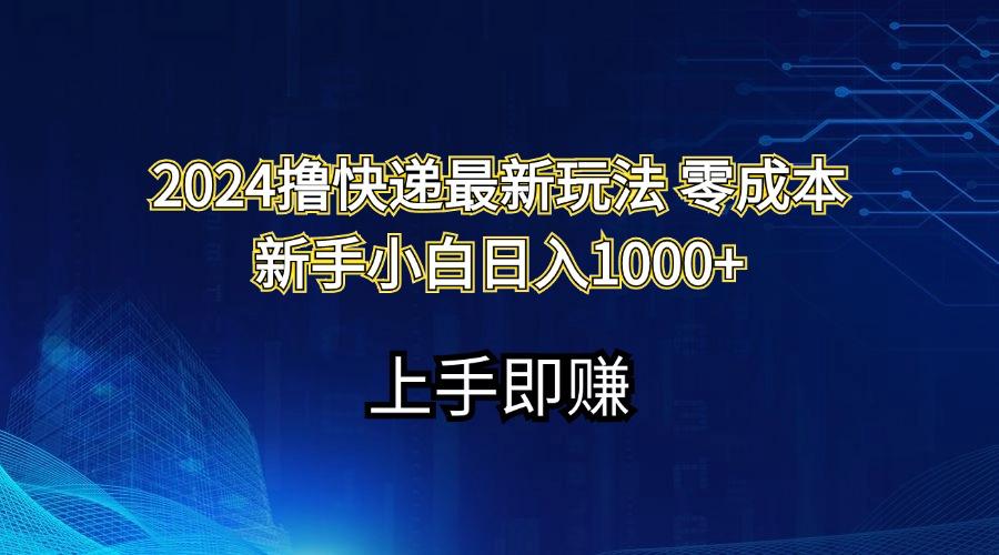 2024撸快递最新玩法零成本新手小白日入1000+-博库