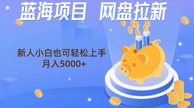 蓝海项目网盘拉新，新人小白也可操作，每月收入5000+-博库