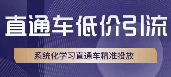 直通车低价引流课，系统化学习直通车精准投放-博库