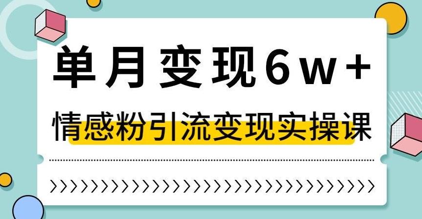 单月变现6W+，抖音情感粉引流变现实操课，小白可做，轻松上手，独家赛道【揭秘】-博库