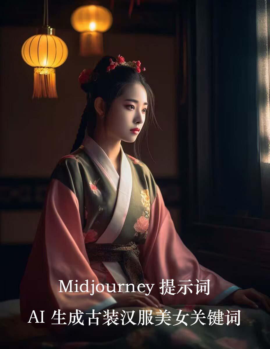 Midjourney关键词-AI生成中国风古装汉服美女人像提示关键词-博库