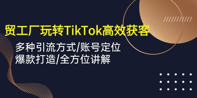 外贸工厂玩转TikTok高效获客，多种引流方式/账号定位/爆款打造/全方位讲解-博库