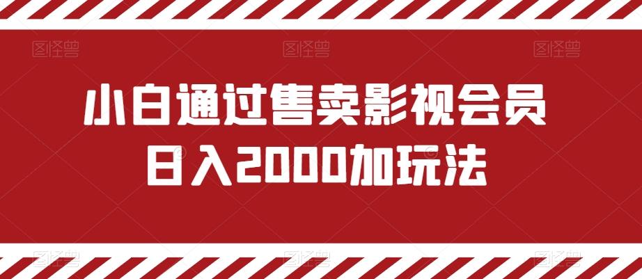 小白通过售卖影视会员日入2000加玩法-博库