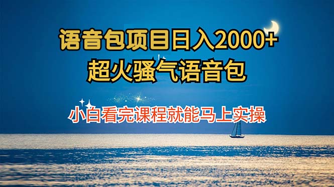 语音包项目 日入2000+ 超火骚气语音包小白看完课程就能马上实操-博库