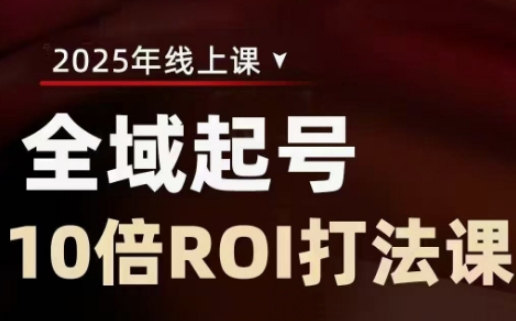 2025全域起号10倍ROI打法课，助你提升直播间的投资回报率-博库