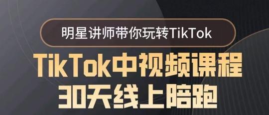 TikTok中视频课程30天线上陪跑，明星讲师带你玩转TikTok-博库