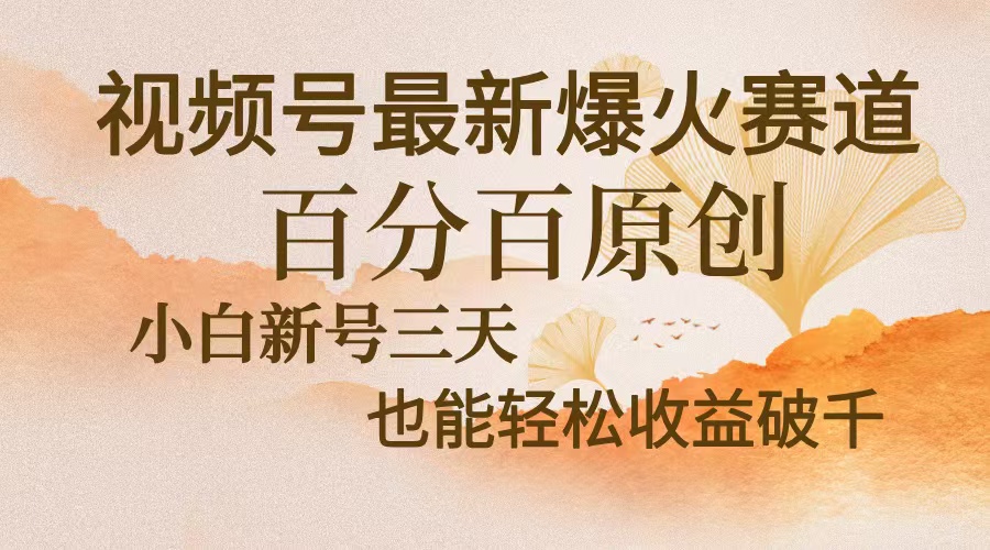 视频号最新爆火赛道，中老年粉深信不疑，百分百原创，新号三天收益轻松…-博库