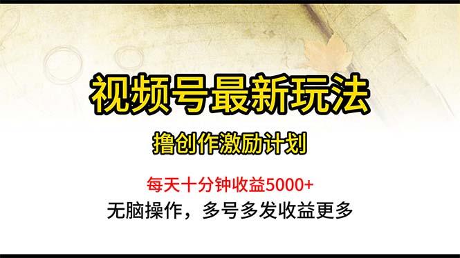 视频号最新玩法，每日一小时月入5000+-博库