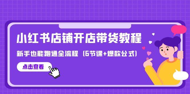 (9883期)最新小红书店铺开店带货教程，新手也能跑通全流程(6节课+爆款公式)-博库