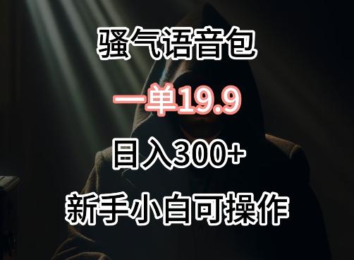 0成本卖骚气语音包，一单19.9.日入300+【揭秘】-博库