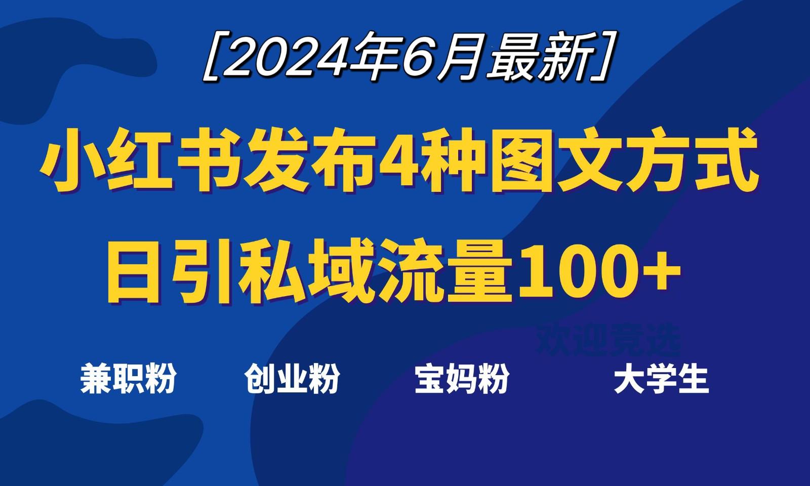 小红书发布这4种图文，就能日引私域流量100+-博库